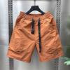 Herren Sommer Arbeitshose mit großer Tasche am Bund, dünn, locker, gerade, halblange Hose