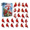 Daily Countdown Box Birthday Gift 24-Day Christmas Advent Calendar Red Bird Set with for Children