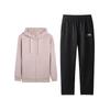 Fashion Zipper Hooded Solid Color Simple Daily Versatile Jacket Fleece Long Pants Casual Sports Suit Women Suit AWDVJ00-2+AKLVD34-1