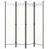 4 Piece Room Divider White 160 x 180 cm