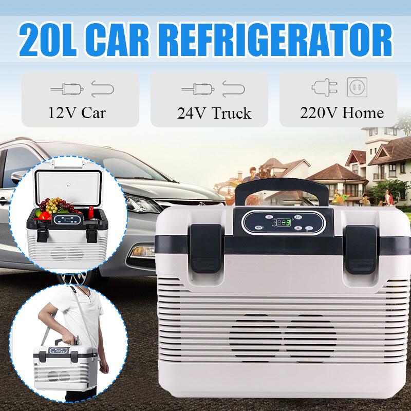 68W 19L Car Refrigerator Freeze heating Fridge Compressor EU/AU Plug DC12-24V Picnic Refrigeration heating -5~65 Degrees