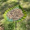 Leaf Shape Outdoor Bird Bath Winterproofed Durability Garden Decoration Feeders for Wild Birds for Nature Lover
