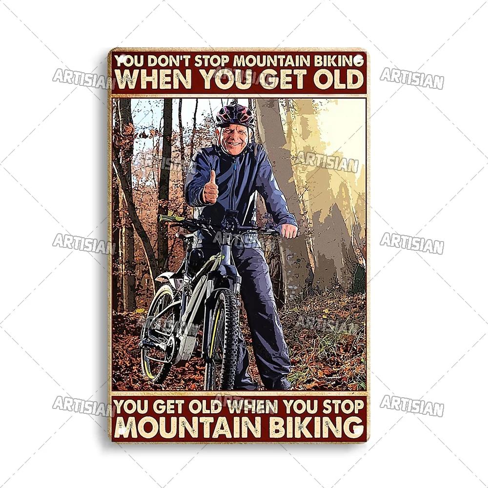 Artisian Cycling Metal Sign Bicycle Tin Plate Bike Decorative Plaque Sport Wall Decor Garage Bar Pub Club Hotel Cafe Kitchen