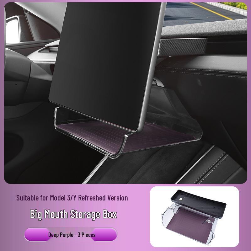 Updated Tesla Model 3/Y Center Console Silicone Wireless Charger Decor Accessory.