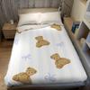 Teddy Bears with Blue Stripes Flannel Blanket Warm Soft Halloween Christmas Couch Warm Cozy Decorative Decor Gift for All Season