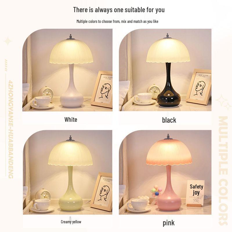 Nordic Minimalist Dimmable Glass Bedside Lamp: Modern, Warm, and Eye-Protecting