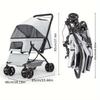 Custom 4 Wheels Pet Travel Trolley Dog Jogger Stroller With Cup Holder And Storage Basket Pet Pushchair For Small Medium Cats Do
