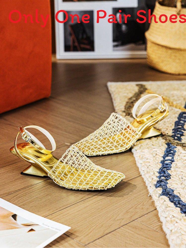 Summer Open Back Womens Chunky Heel Sandals With Adjustable Strap For Daily Casual Use