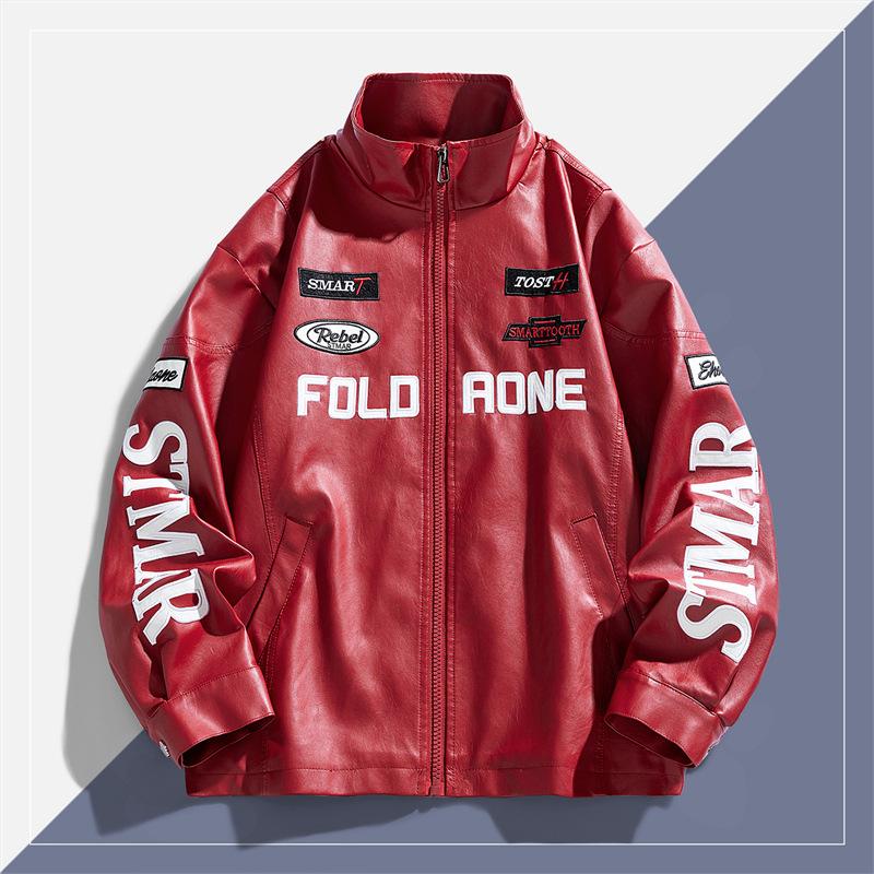 

Мужские мотоциклетные куртки из искусственной кожи, куртка-бомбер со стойкой, винтажные пальто, верхняя одежда, легкая мотоциклетная куртка из полиуретана для мужчин XXXL
