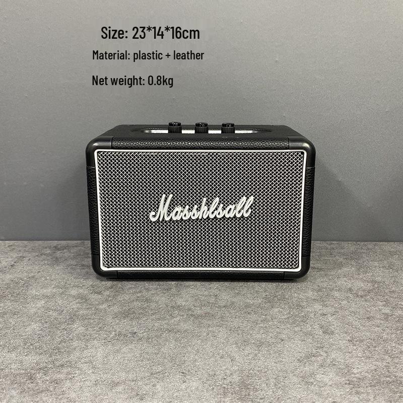 Marshall Speaker Model Ornament: Wooden Shell & Leather Wrap - Perfect for Model Home Decor