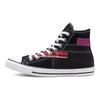 Converse Chuck Taylor All Star Vintage Décontractées Panneaux Hautes Toile Chaussures Unisexe Noir Rouge Rose