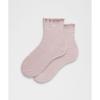 Lululemon Unisex Lettuce Edge Quarter Socks Porcelain Pink Coconut Ivory