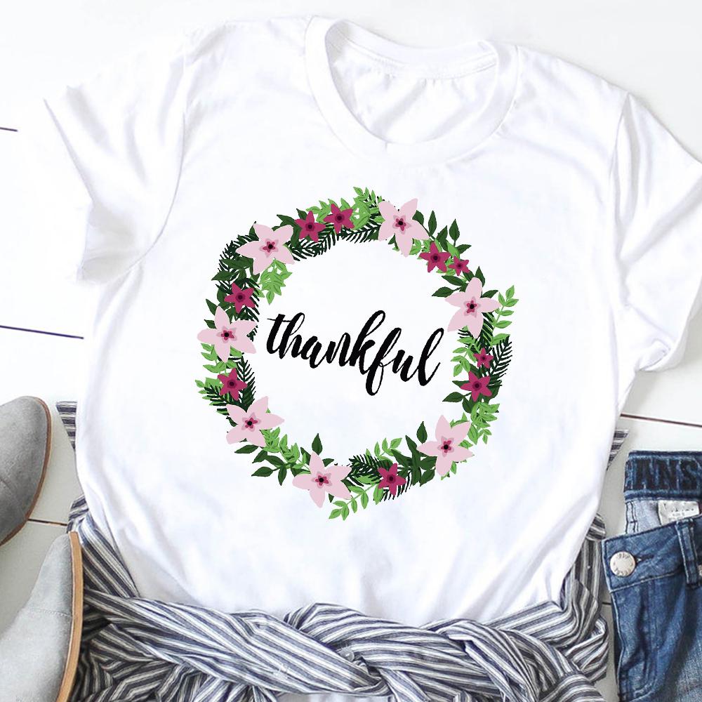 

Модні жіночі футболки Happy Pumpkin Fall Autumn Thanksgiving Tops Femme Tshirt Harajuku O-Neck Casual Tee Women Clothing XL білий