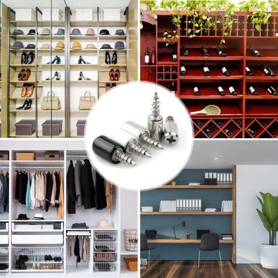 20Pcs Shelf Bracket Self-Tapping Screws Rustproof Strong Load-bearing Bookcase Cupboard Shelf Brackets Screws