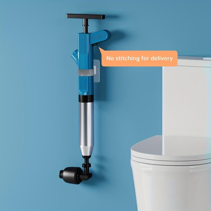 Drain Unclogger, Toilet Plunger Set, Drain Clog Removal Tool, High Pressure Air Drain Gun with Visual Air Pressure Gauge, Stainless Steel