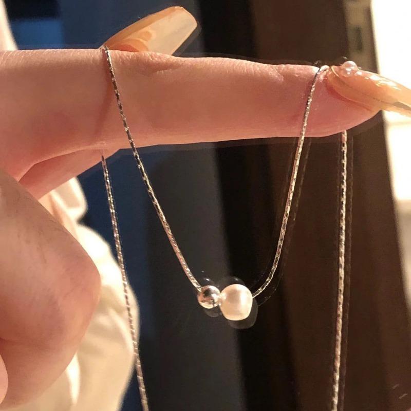 Exquisite Minimalist Single Pearl Clavicle Necklace For Women Fashion Jewelry