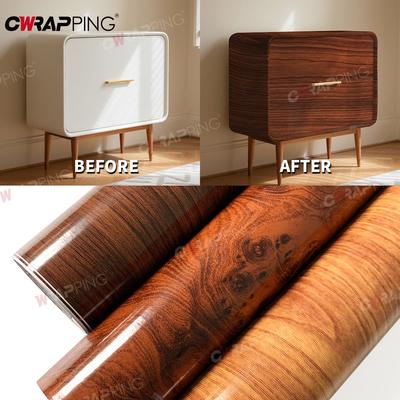 30/50cm Waterproof Wood Grain Stickers Self-adhesive PVC Wardrobe Cabinet Desktop DIY Modern Furniture Decorative Wallpaper