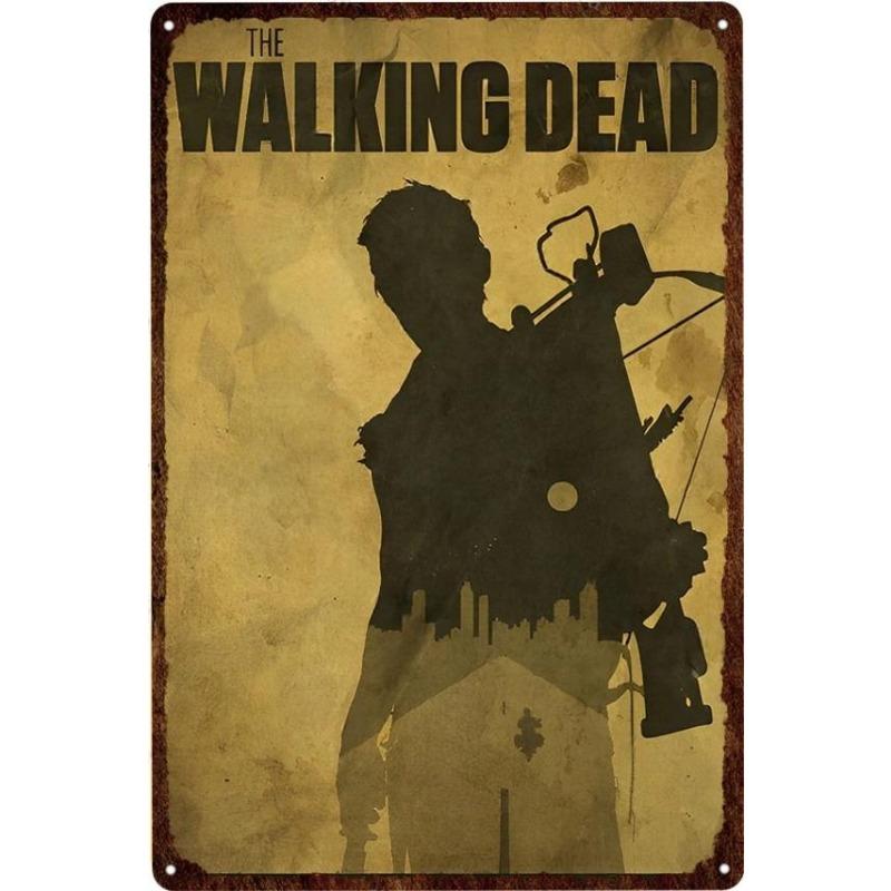 Metal Tin Poster The Walking Dead Movie Metal Sign Plaque Poster for Bar Club Wall Decor Retro Home Vintage Wall Plate Pendant