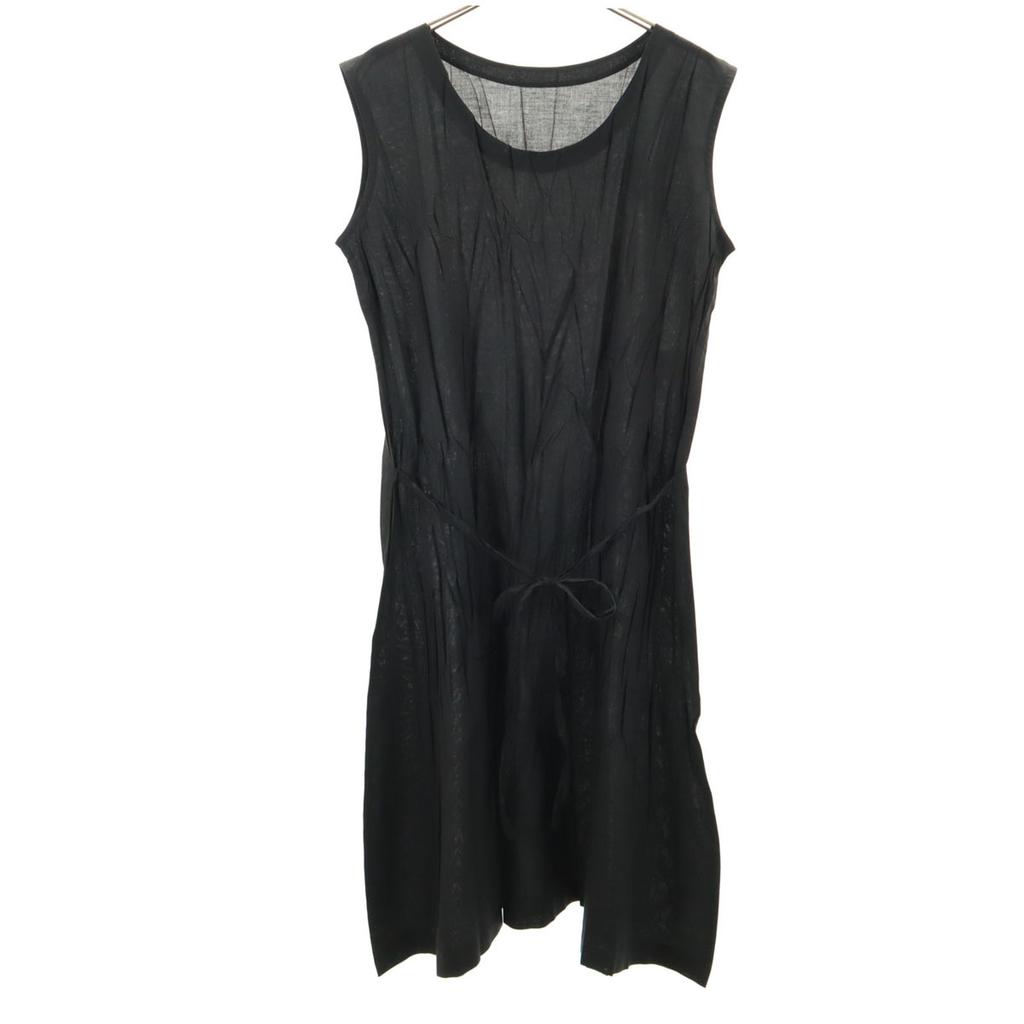 PLEATS PLEASE Made In Japan No Sleeve One Piece 3 Black Women Used