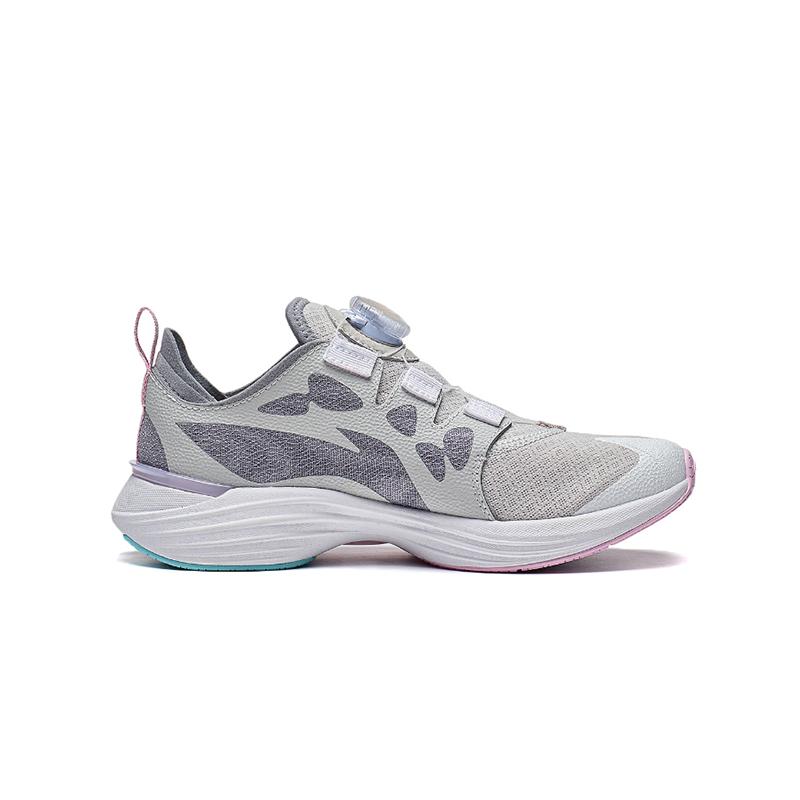 Li Ning Childrens Canglan 2.0 Comfortable Versatile Non-Slip Wear-Resistant Running Shoes Kids Running Shoes Gray White Blue YKFT058-2