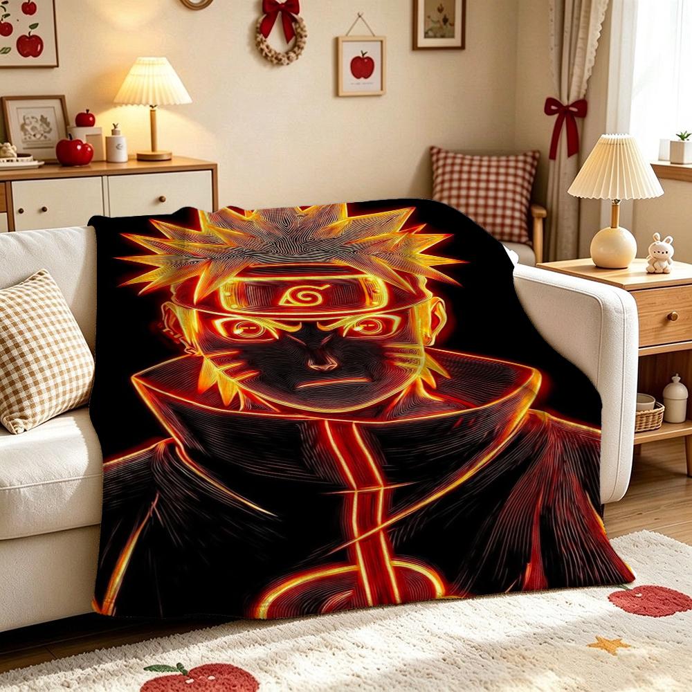 Naruto'S Akatsuki Members Theme Cute Flannel Blanket Machine Washable Fleece Blanket For Living Room Sofa Balcony Home Decor New Year Gift