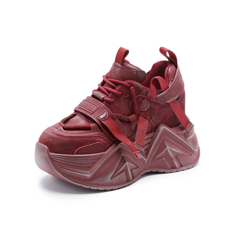 Inner Height Increase Dad Shoes Women's 2025 Autumn New Retro Old Casual Shoes Muffin Platform Versatile Trend Women's Shoes