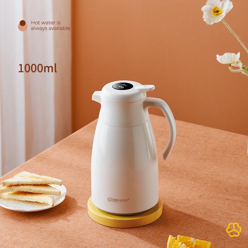 Thermos Kettle Insulation Water Pot One Key Temperature Display Household Large Capacity Leak-proof Water Coffee Tea Thermos