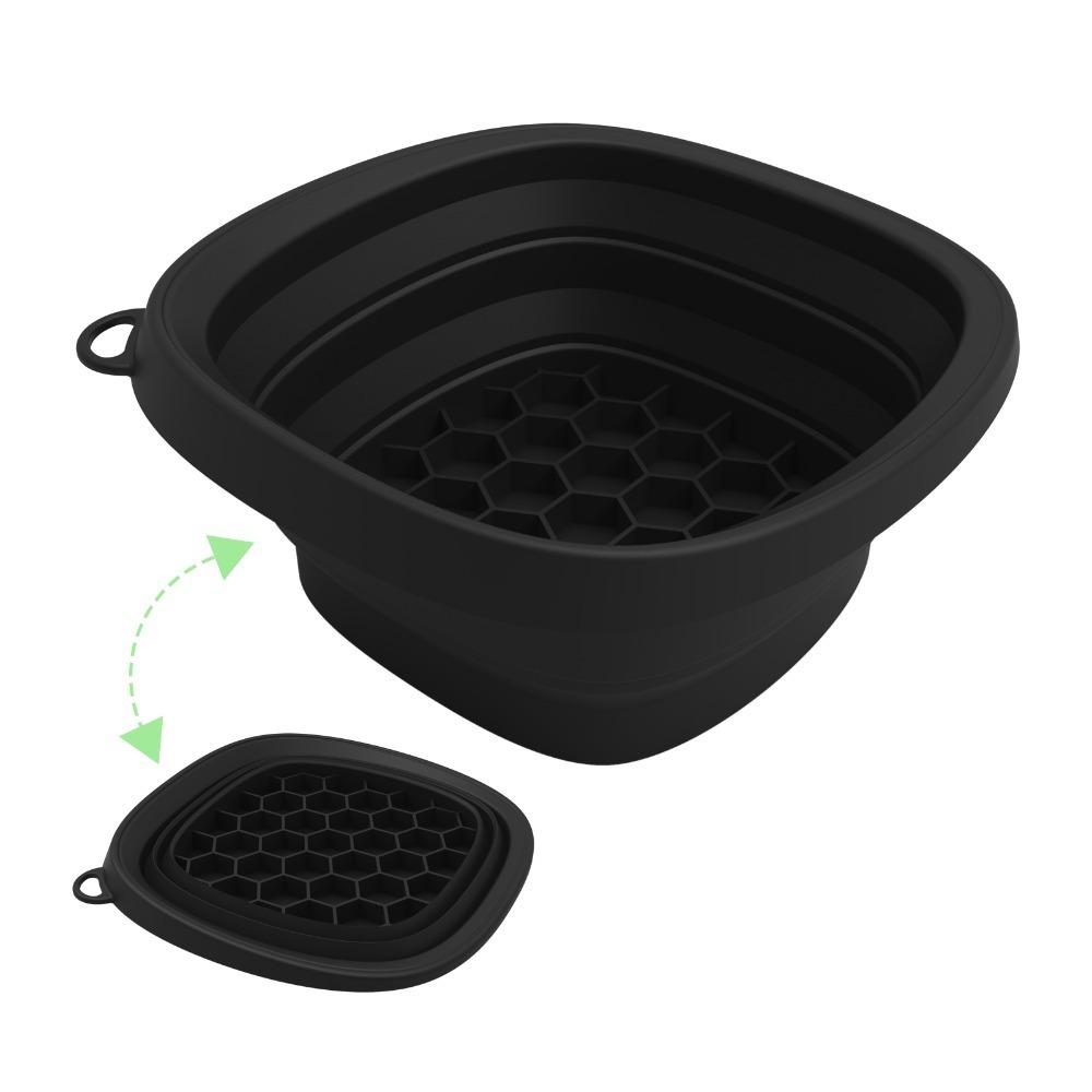 Built-in Ice Tray Portable Ice Basin Foldable Skincare Washbasin Face Dipping Bowl  for Women Girls