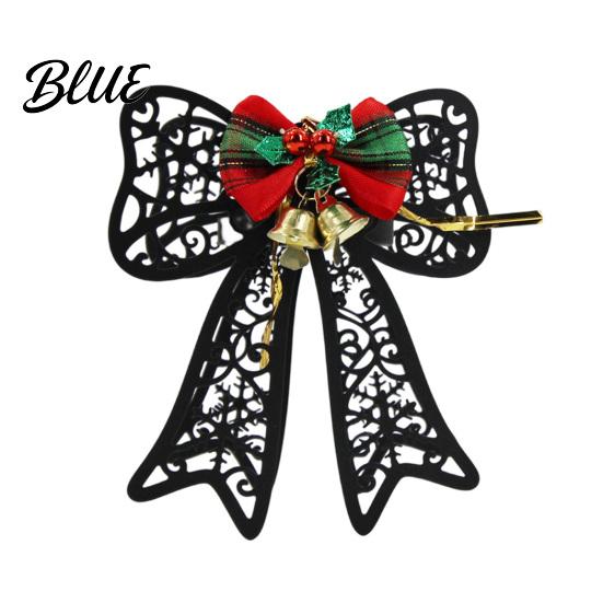 Holiday Home Decor Ornaments Black Metal Candle Holder Hollow Bow Sleigh Reindeer Bell Snowflake Tea Family Gathering Atmosphere Props Light