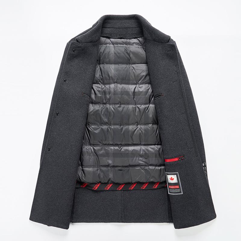 New Winter Middle-aged Wool Coat Dad's Mid-length Double-sided Woolen Business Coat Men's Cashmere Top