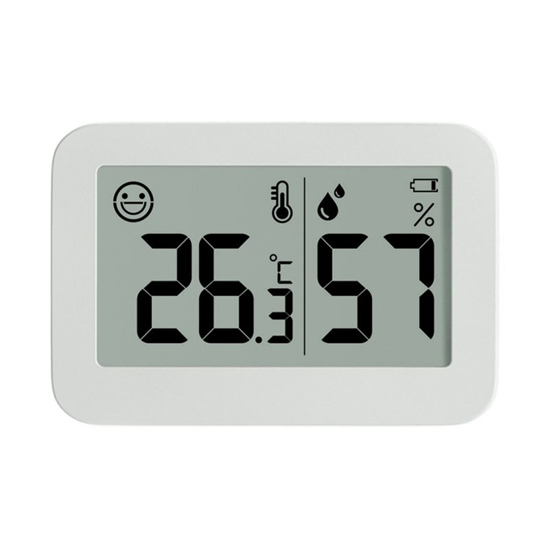 ABWR-Mini Electronic Thermometer And Hygrometer Indoor Baby Thermometer Refrigerator Thermometer With Smile Face Display белый