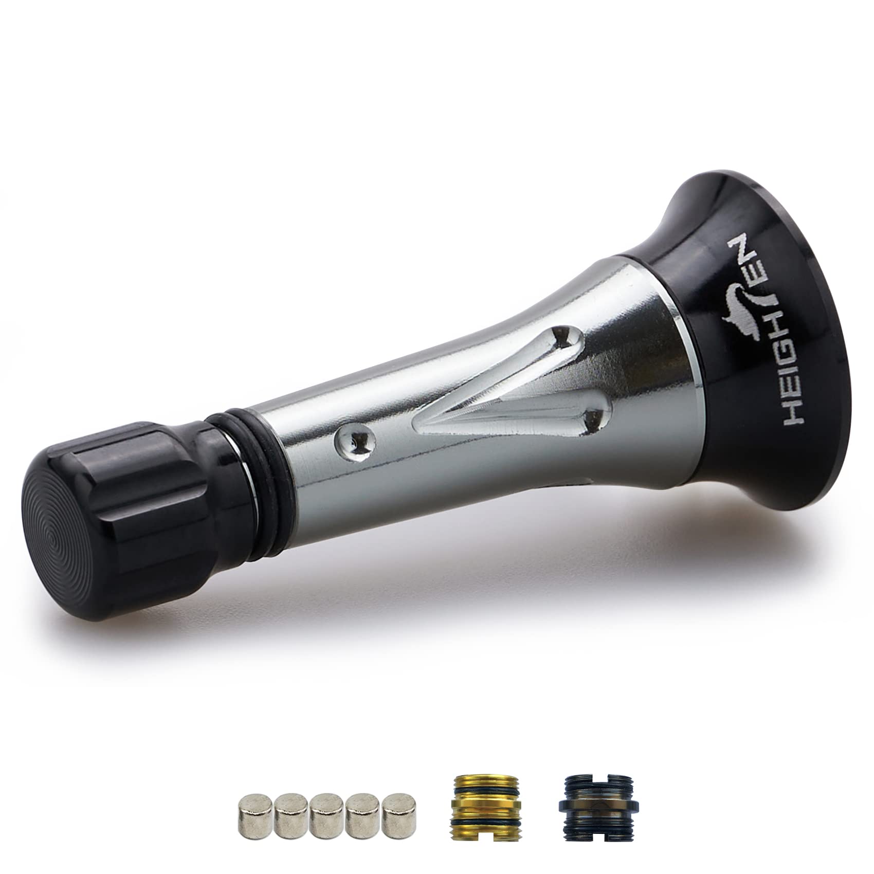 

HEIGHTEN 45мм Подставка для катушки с кастомным балансиром для спиннинговых катушек Shimano и Daiwa серии Pillar, черная, (Вороненый металл и колпачок) (282)