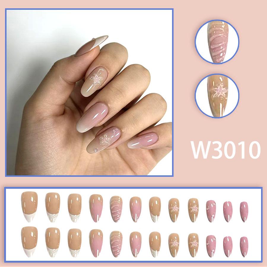 

Gradient Blended Star Design Wearable Nails for Cute Girls