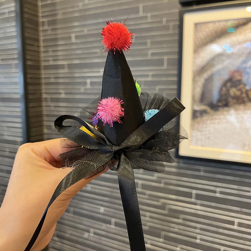 

Halloween Witch Hat Hair Clip: Skull Pumpkin Headband for Girls Party Costume