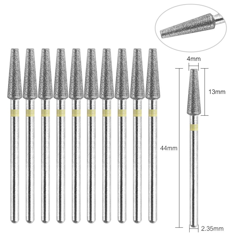 10 pezzi/s Punte per Fresa per Unghie Diamantate Fresa Pulisci Cuticole per Manicure Pedicure Frese Elettriche Punte Accessorio per Unghie
