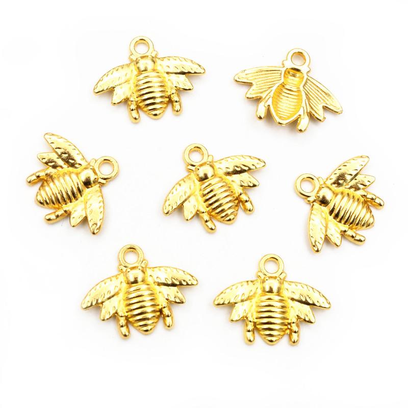 30pcs Bee Charms 20x16mm Tibetan Silver Plated Bronze Gold Pendants Antique Jewelry Making DIY Handmade Craft