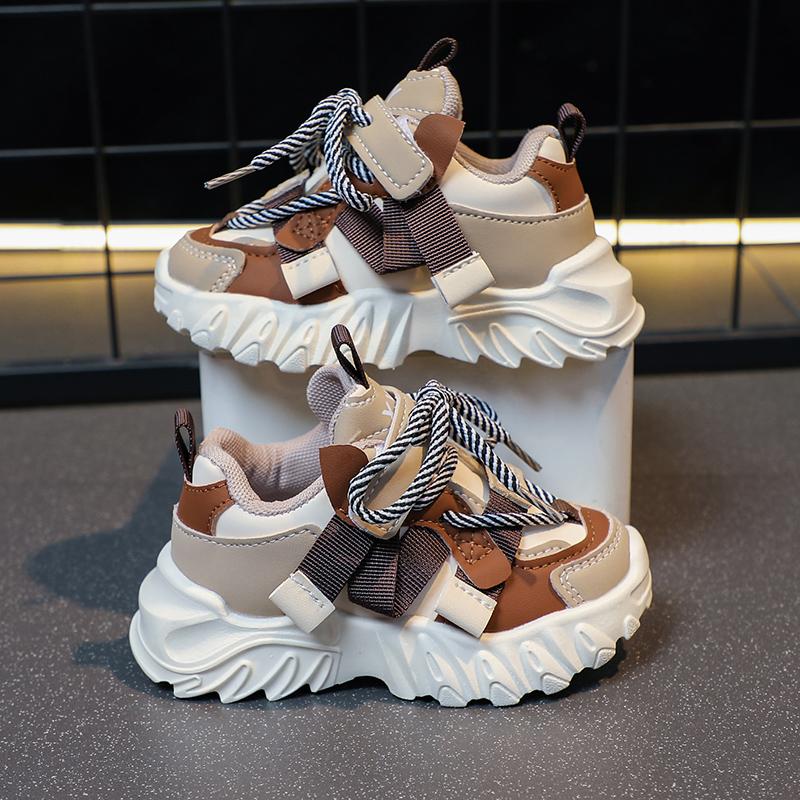 Kids Sport Chunky Shoes Mesh Breathable Casual Girls Sneakers children boy Shoes 23