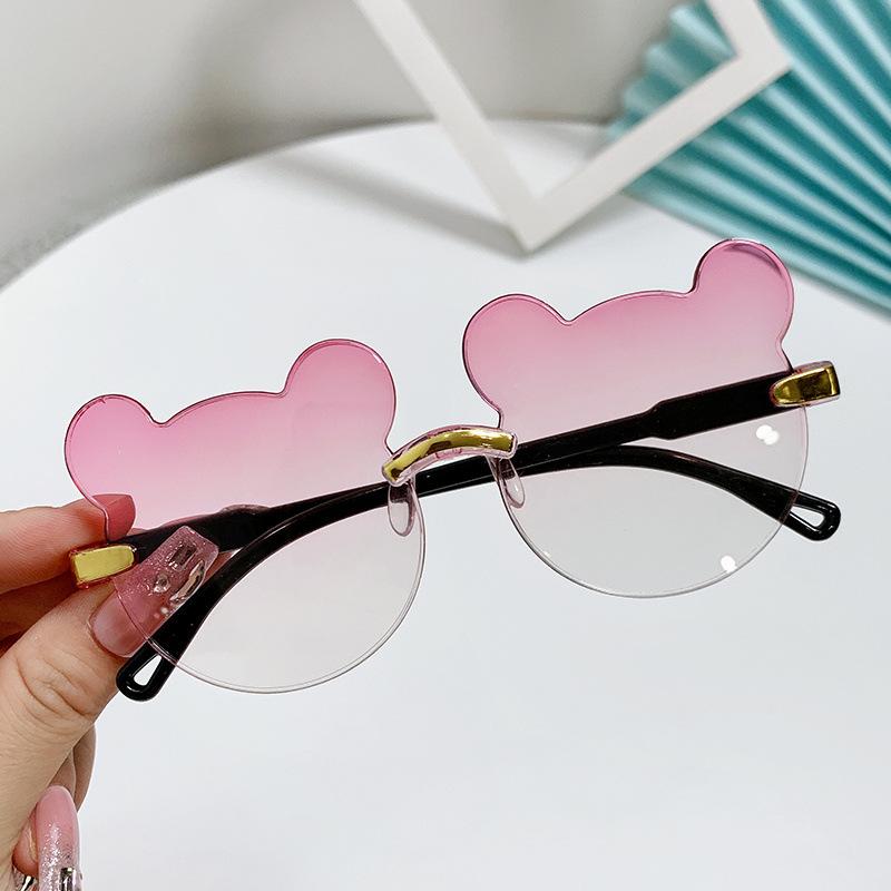 New Children Bear Ears Sunglasses Children's Cartoon Transparent Fashion Sun Glasses Kids Travel Eyewear UV400