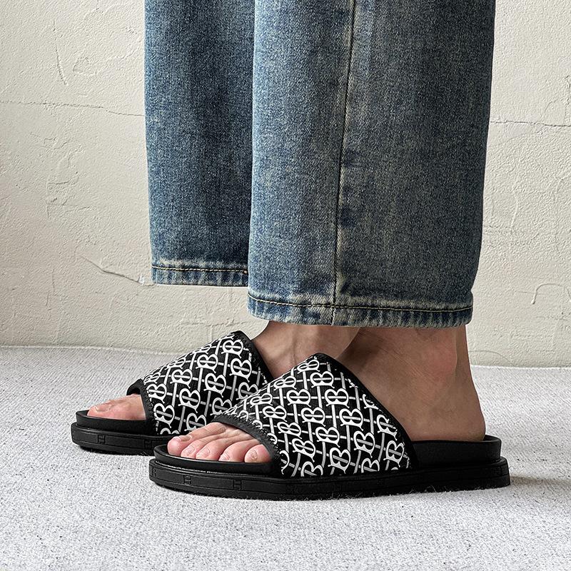 Trend one-word drag men's summer new non-slip comfortable outer wear fashion casual beach shoes 371267-J