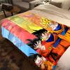 1PC Son Goku  Print Flannel Blanket, High Quality All Seasons, Home Decor, Warmth and Comfort, Perfect for Christmas Gifts