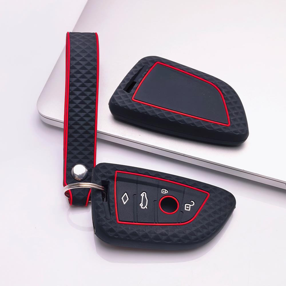Key Fob Cover for BMW I5 X1 X2 X3 X4 X5 X6 X7 Anti-Scratch Guard Shockproof Protection Soft Grip Texture Responsive Button Touch Dust Resistant Cover