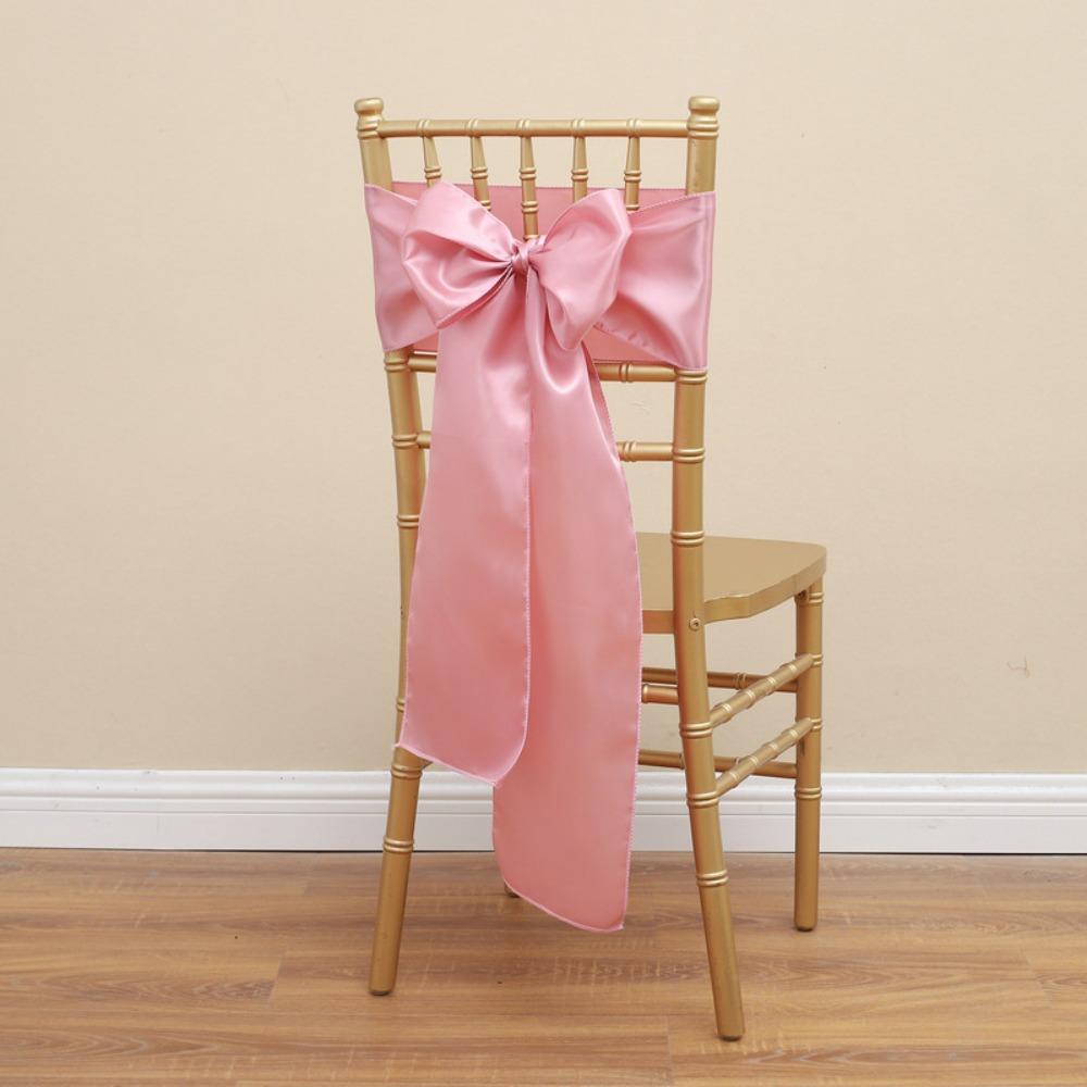

5 шт. 275 см Чехол на стул с бантом Цветная лента на спинку стула Для вечеринки, мероприятия, банкета в отеле Style 17