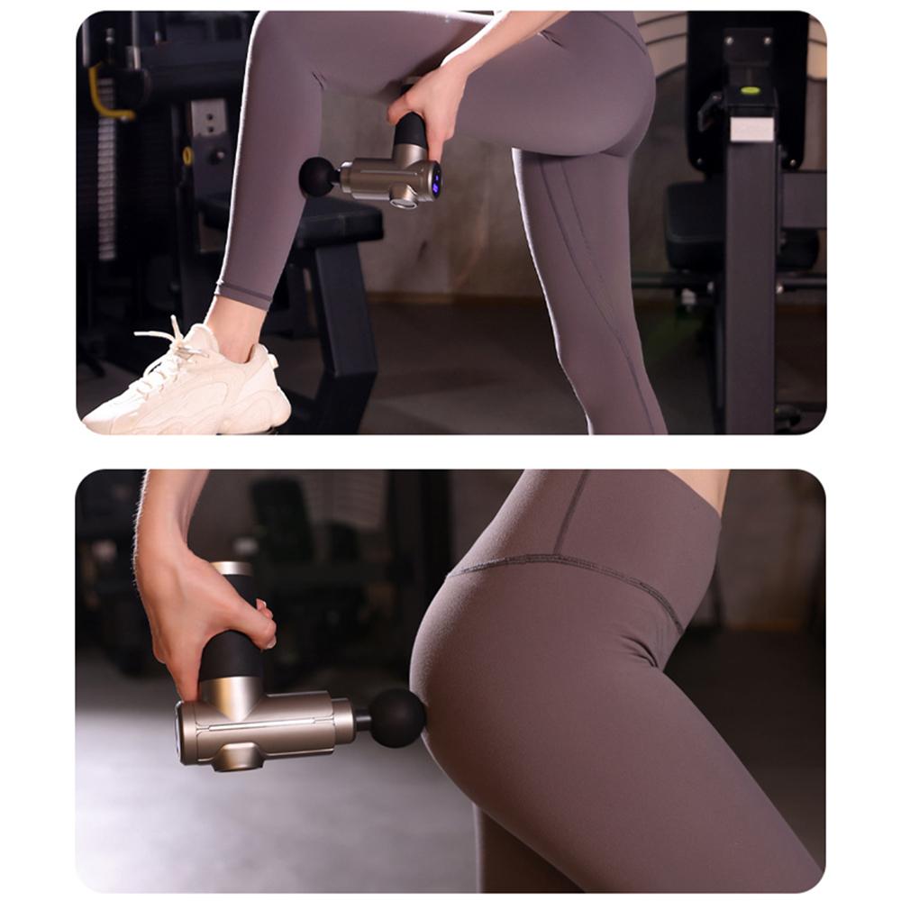 Fascia Gun With 8 Heads Touch Screen Muscle Relaxor Fitness Grade Neck Membrane Grabbing Device Electric Massage Machine Vibrati