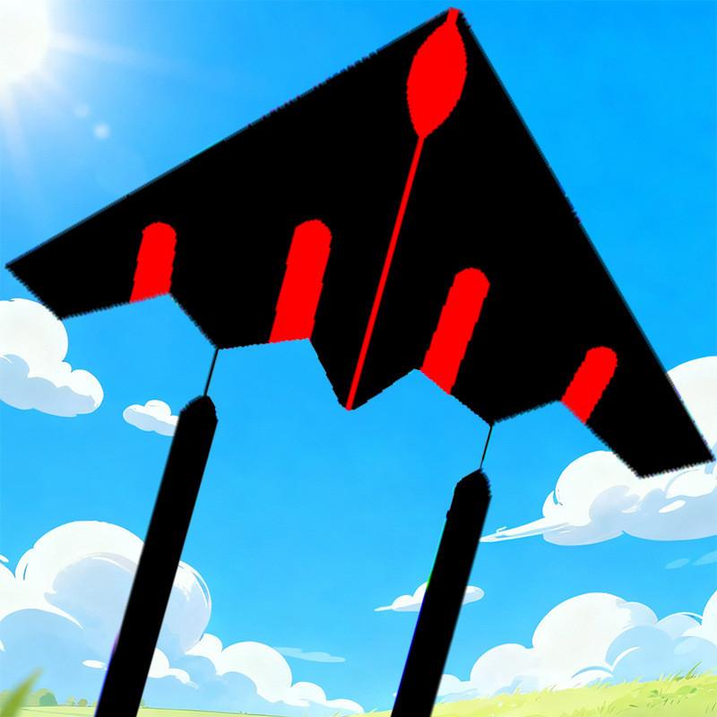Bomber Aircraft Triangular Kite With Fiberglass Frame For Outdoor Flying And Gift Giving