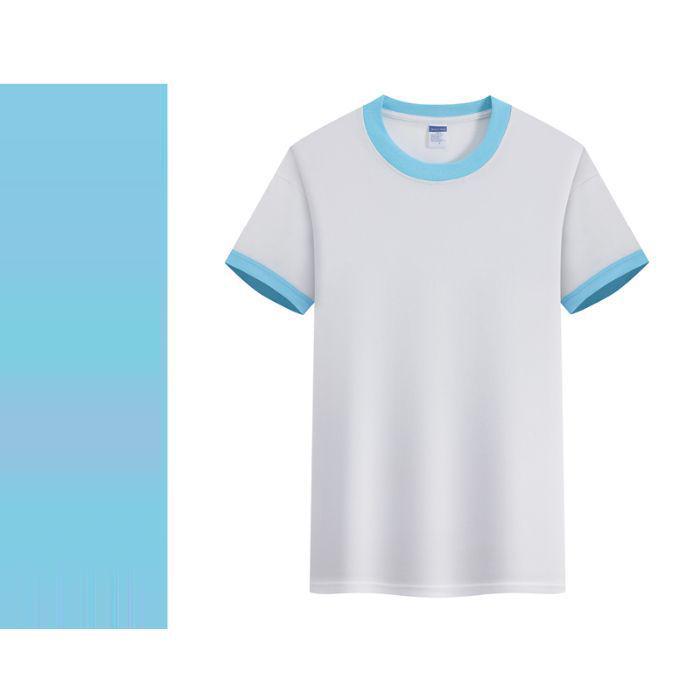 Summer Kids' Cotton Crew Neck Short Sleeve T-shirt with Custom Logo - Lightweight Solid Color Uniform Base Layer