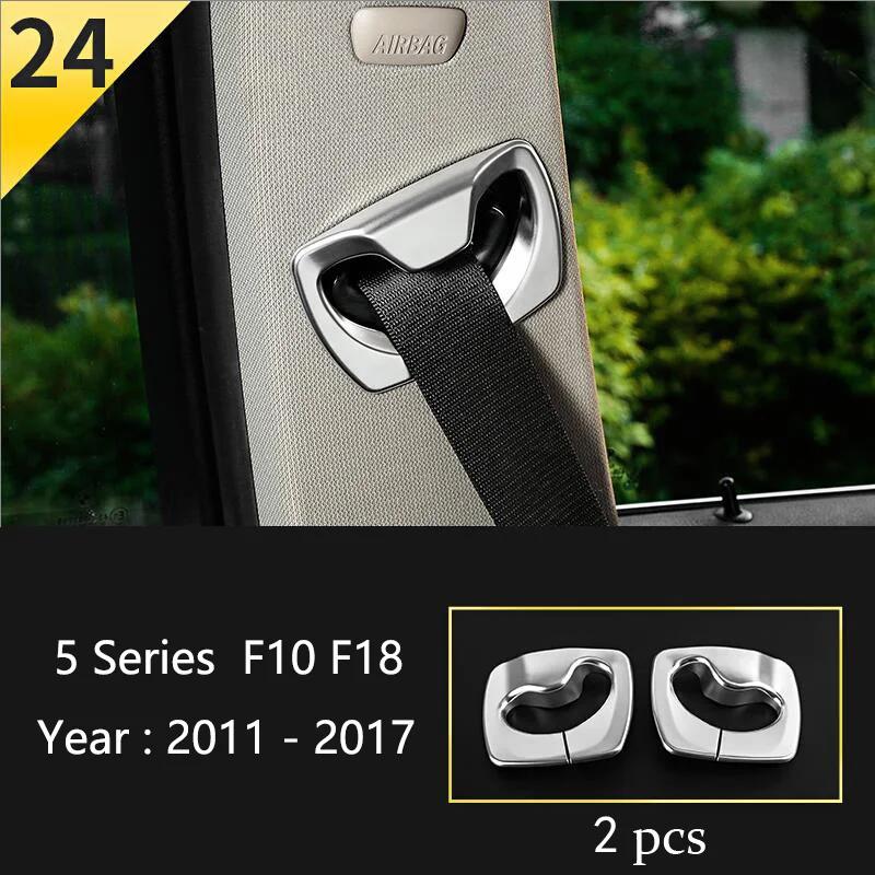Matte Car Styling Interior Door Audio Stereo Speaker Sequ Decorative Cover Trim For BMW 5 Series F10 F11 F18 Auto Accessories