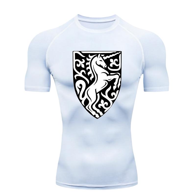 Camiseta Deportiva para Hombre con Estampado de Calaveras Entrenamiento Fitness Compresión Camiseta de Entrenamiento Camisetas Atléticas Camisetas de Gimnasio Running