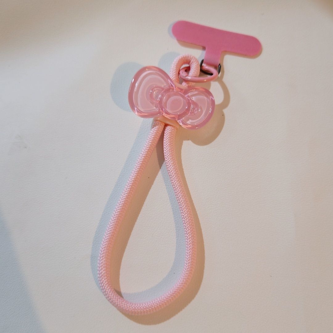 

Y2K Sweet Pink Lanyard Sport Phone Cases For iPhone 15 With Slip Card Schoolbag Bottle Airpods Accessories Ins Korea New Nylon fiber