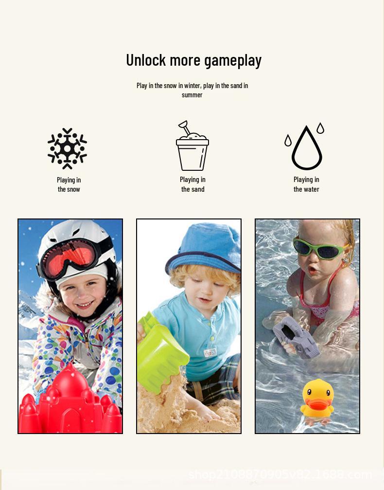 Dinosaur Beach & Bath Toy Set with Trolley Case