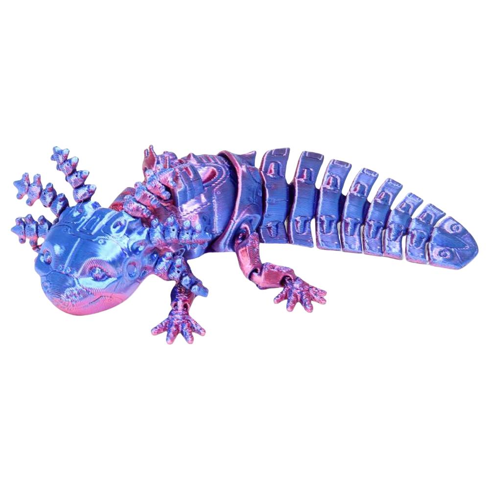 

Articulated Mechanical Axolotl Figurine Collectible Axolotl Fidget Toy Executive Desk Toy for Stress Relief Home Decor синий